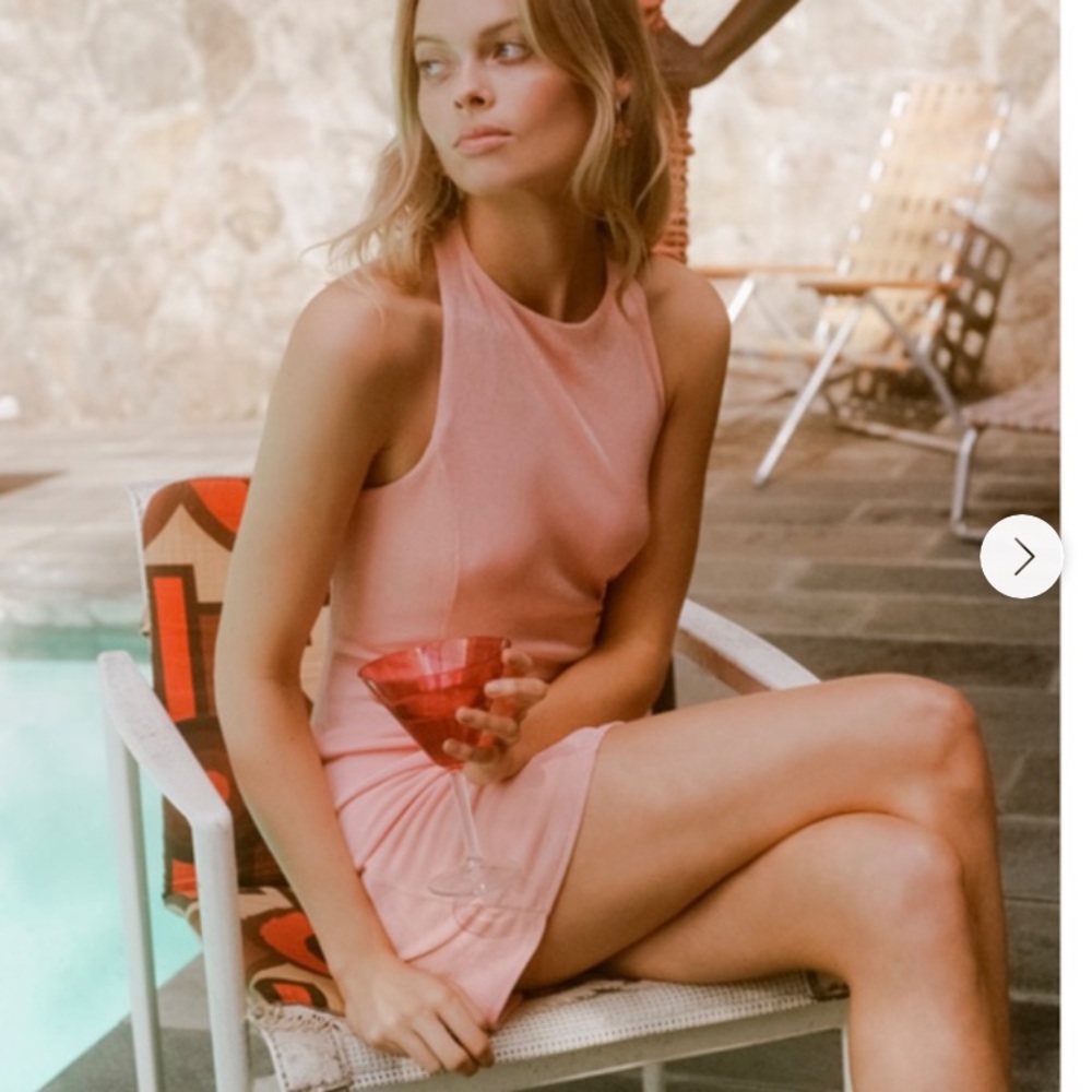 With Jean Heidi Dress Apricot Medium